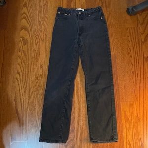 Levi’s rib cage straight ankle black jeans